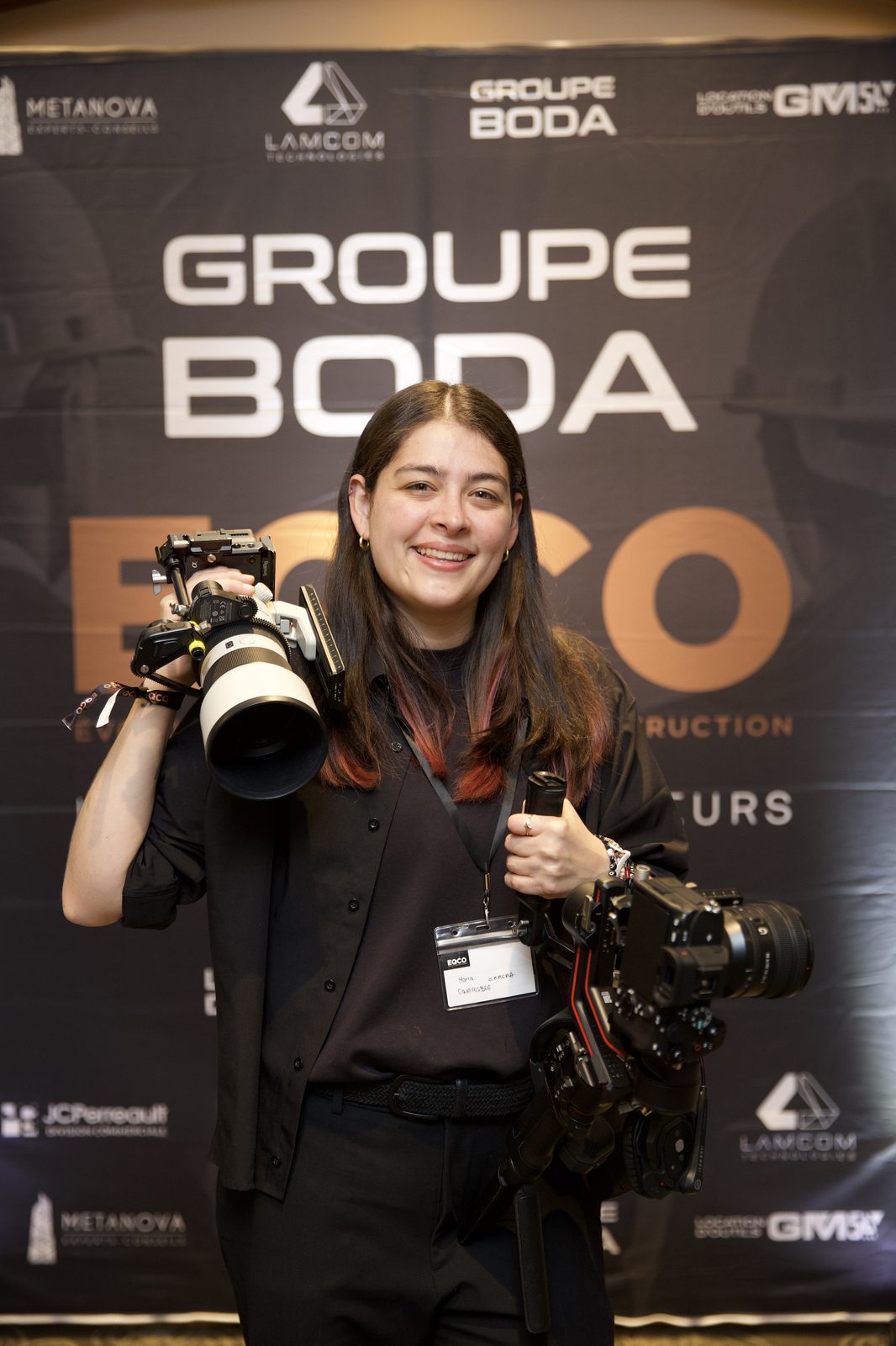On assignment with camera gear